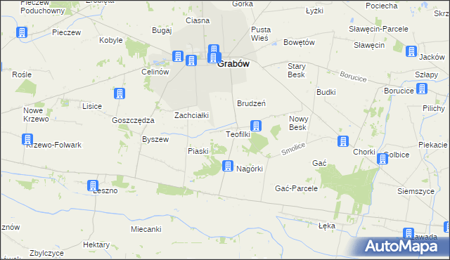 mapa Teofilki, Teofilki na mapie Targeo