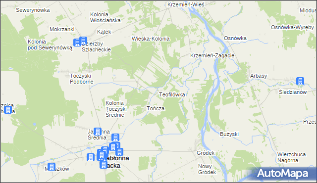 mapa Teofilówka, Teofilówka na mapie Targeo