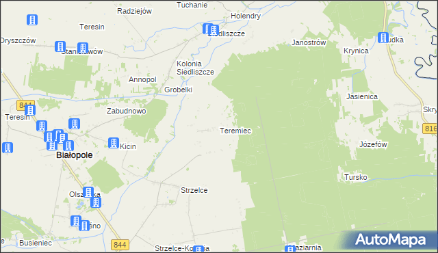 mapa Teremiec, Teremiec na mapie Targeo