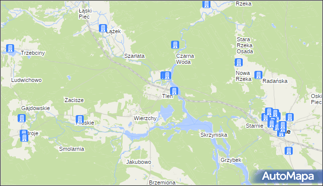 mapa Tleń, Tleń na mapie Targeo