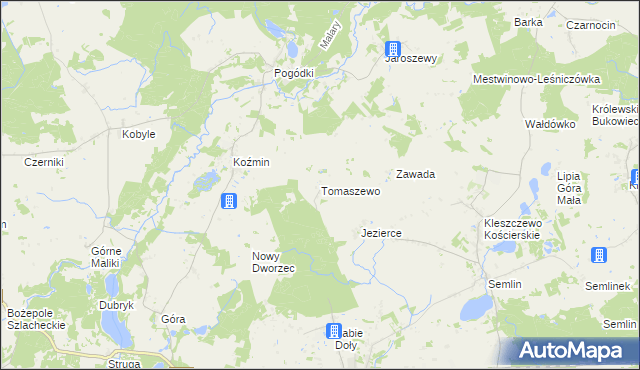 mapa Tomaszewo gmina Zblewo, Tomaszewo gmina Zblewo na mapie Targeo