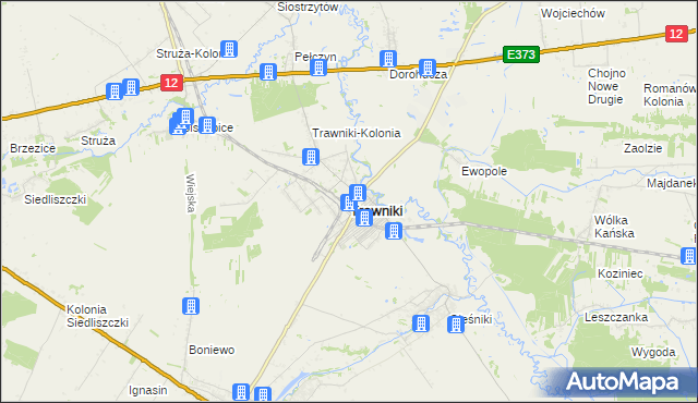 mapa Trawniki powiat świdnicki, Trawniki powiat świdnicki na mapie Targeo