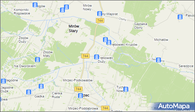 mapa Trębowiec Duży, Trębowiec Duży na mapie Targeo