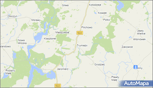 mapa Trumiejki, Trumiejki na mapie Targeo