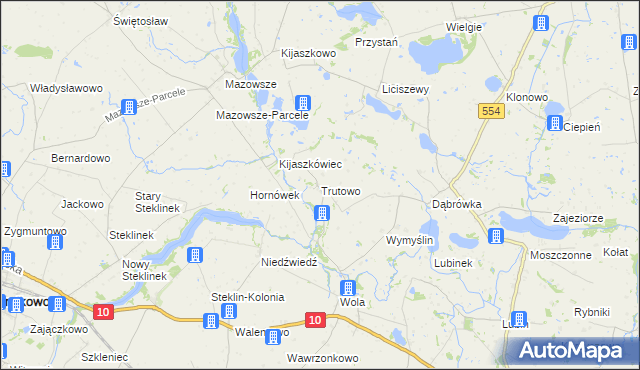 mapa Trutowo, Trutowo na mapie Targeo
