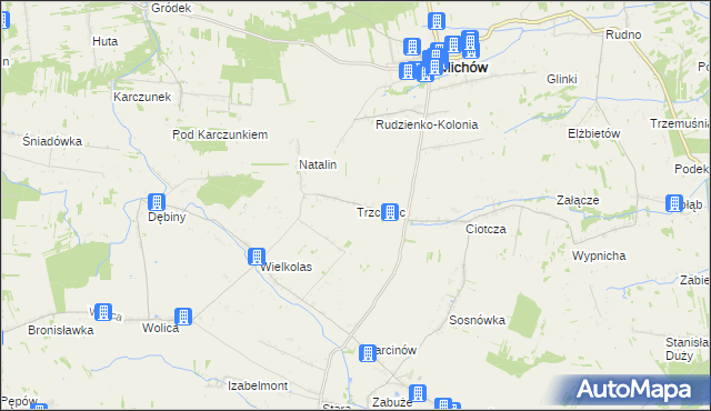 mapa Trzciniec gmina Michów, Trzciniec gmina Michów na mapie Targeo