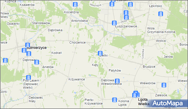mapa Trzciniec gmina Sulmierzyce, Trzciniec gmina Sulmierzyce na mapie Targeo