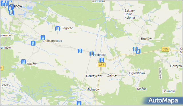 mapa Trzebnice, Trzebnice na mapie Targeo