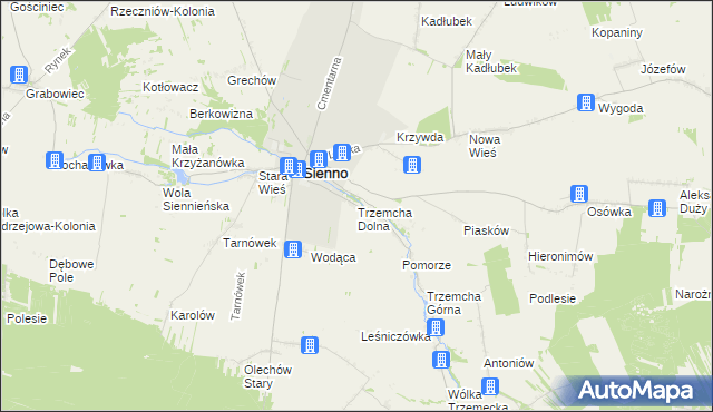 mapa Trzemcha Dolna, Trzemcha Dolna na mapie Targeo