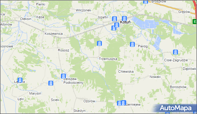mapa Trzemuszka, Trzemuszka na mapie Targeo