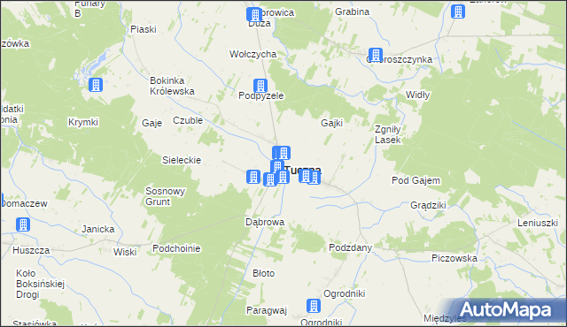 mapa Tuczna, Tuczna na mapie Targeo