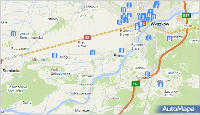 mapa Tulewo Górne, Tulewo Górne na mapie Targeo