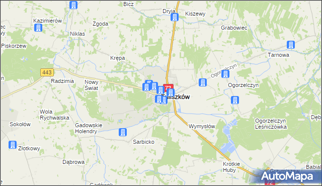 mapa Tuliszków, Tuliszków na mapie Targeo