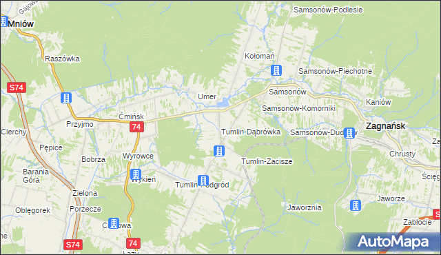 mapa Tumlin-Dąbrówka, Tumlin-Dąbrówka na mapie Targeo
