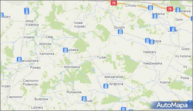 mapa Turzec, Turzec na mapie Targeo