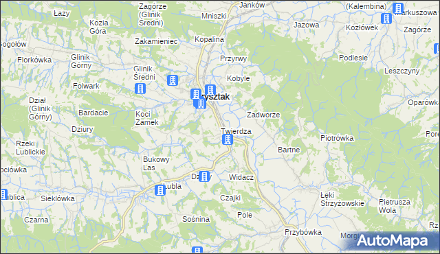 mapa Twierdza, Twierdza na mapie Targeo