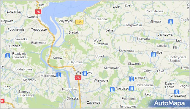 mapa Ubiad, Ubiad na mapie Targeo