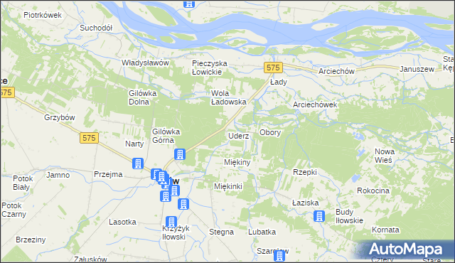 mapa Uderz, Uderz na mapie Targeo