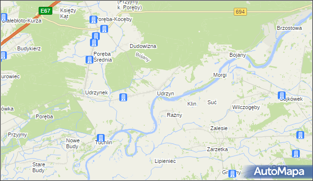 mapa Udrzyn, Udrzyn na mapie Targeo