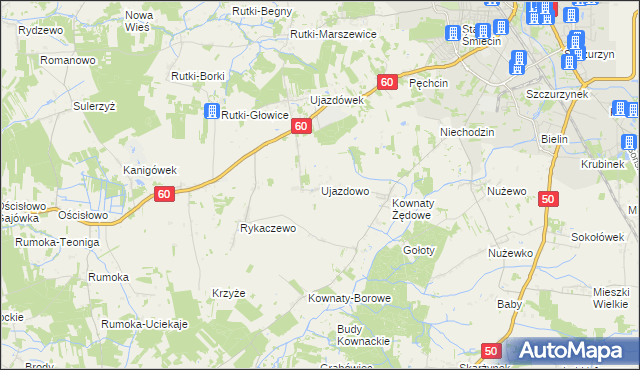 mapa Ujazdowo gmina Ciechanów, Ujazdowo gmina Ciechanów na mapie Targeo