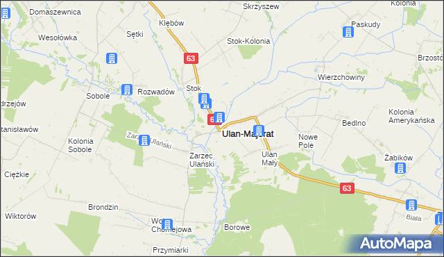 mapa Ulan-Majorat, Ulan-Majorat na mapie Targeo