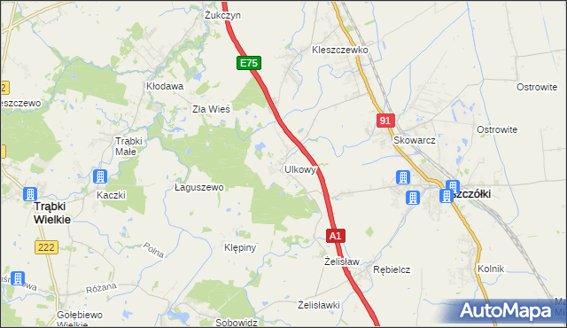mapa Ulkowy, Ulkowy na mapie Targeo