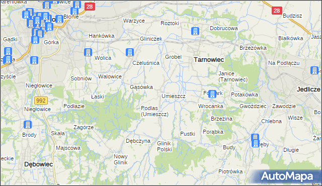 mapa Umieszcz, Umieszcz na mapie Targeo