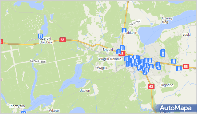 mapa Wąglik-Kolonia, Wąglik-Kolonia na mapie Targeo