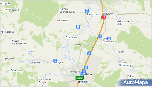 mapa Wał gmina Izbica, Wał gmina Izbica na mapie Targeo