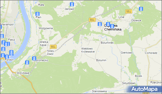 mapa Wałdowo Królewskie, Wałdowo Królewskie na mapie Targeo