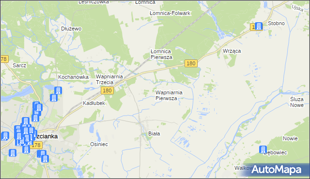 mapa Wapniarnia Pierwsza, Wapniarnia Pierwsza na mapie Targeo