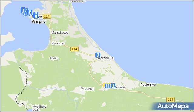 mapa Warnołęka, Warnołęka na mapie Targeo