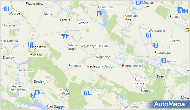 mapa Węgleszyn, Węgleszyn na mapie Targeo