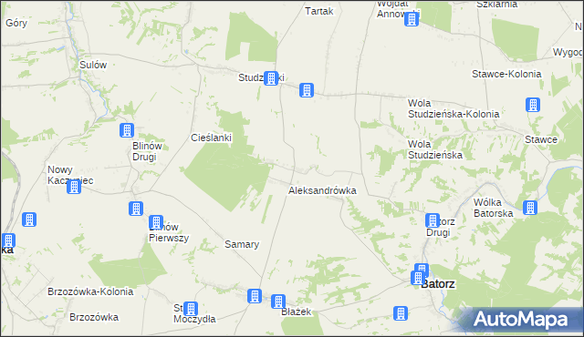 mapa Węglinek gmina Batorz, Węglinek gmina Batorz na mapie Targeo