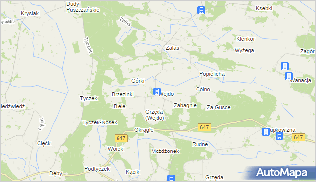 mapa Wejdo, Wejdo na mapie Targeo