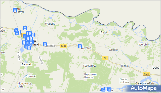 mapa Werchliś, Werchliś na mapie Targeo