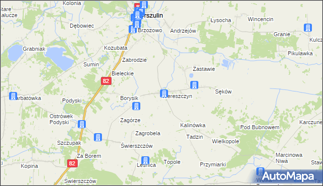 mapa Wereszczyn, Wereszczyn na mapie Targeo