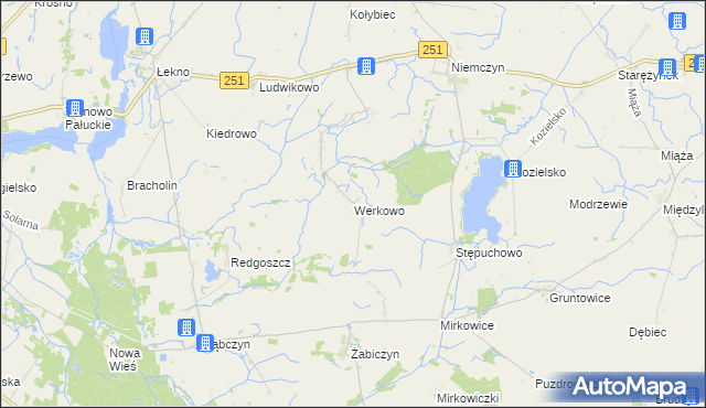 mapa Werkowo, Werkowo na mapie Targeo