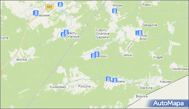 mapa Werstok, Werstok na mapie Targeo