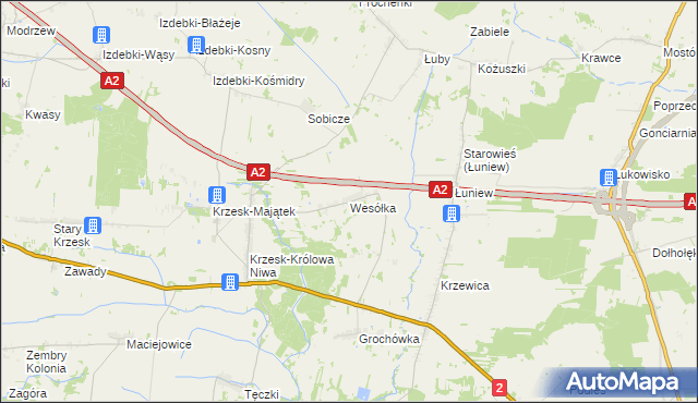 mapa Wesółka, Wesółka na mapie Targeo