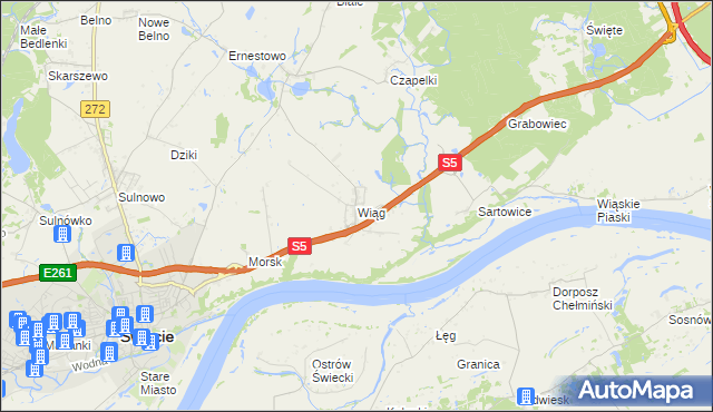 mapa Wiąg, Wiąg na mapie Targeo