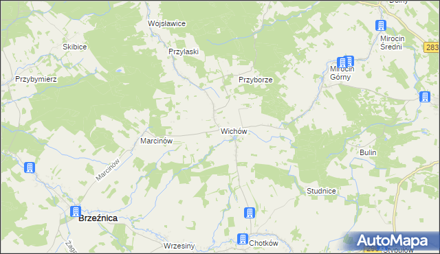 mapa Wichów, Wichów na mapie Targeo