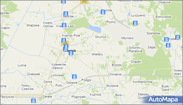 mapa Wielany, Wielany na mapie Targeo