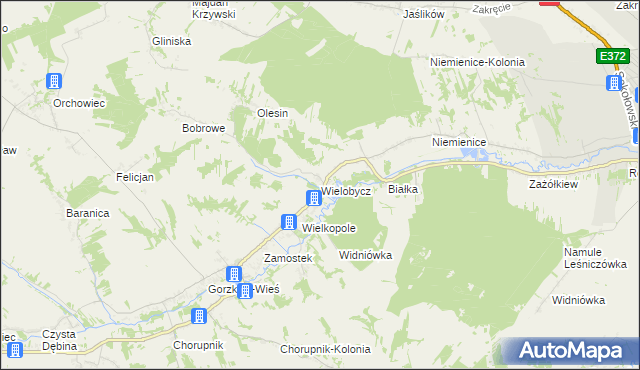 mapa Wielobycz, Wielobycz na mapie Targeo