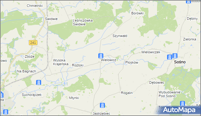 mapa Wielowicz, Wielowicz na mapie Targeo