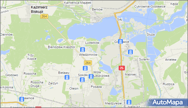 mapa Wieruszew, Wieruszew na mapie Targeo