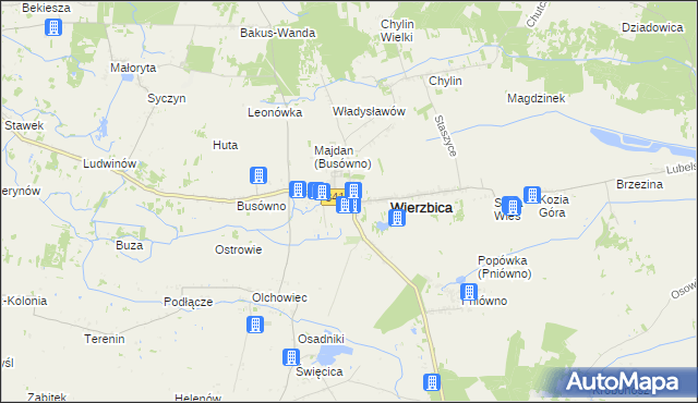 mapa Wierzbica-Osiedle, Wierzbica-Osiedle na mapie Targeo
