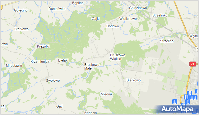 mapa Wierzbięcin gmina Słupsk, Wierzbięcin gmina Słupsk na mapie Targeo