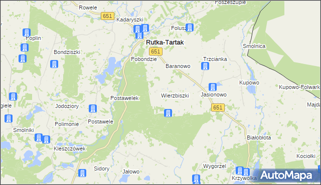 mapa Wierzbiszki, Wierzbiszki na mapie Targeo