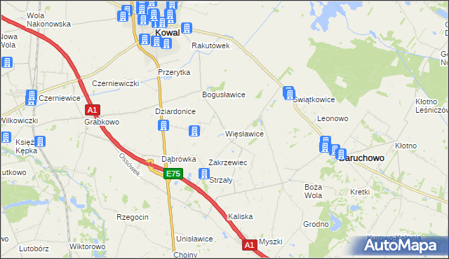 mapa Więsławice, Więsławice na mapie Targeo